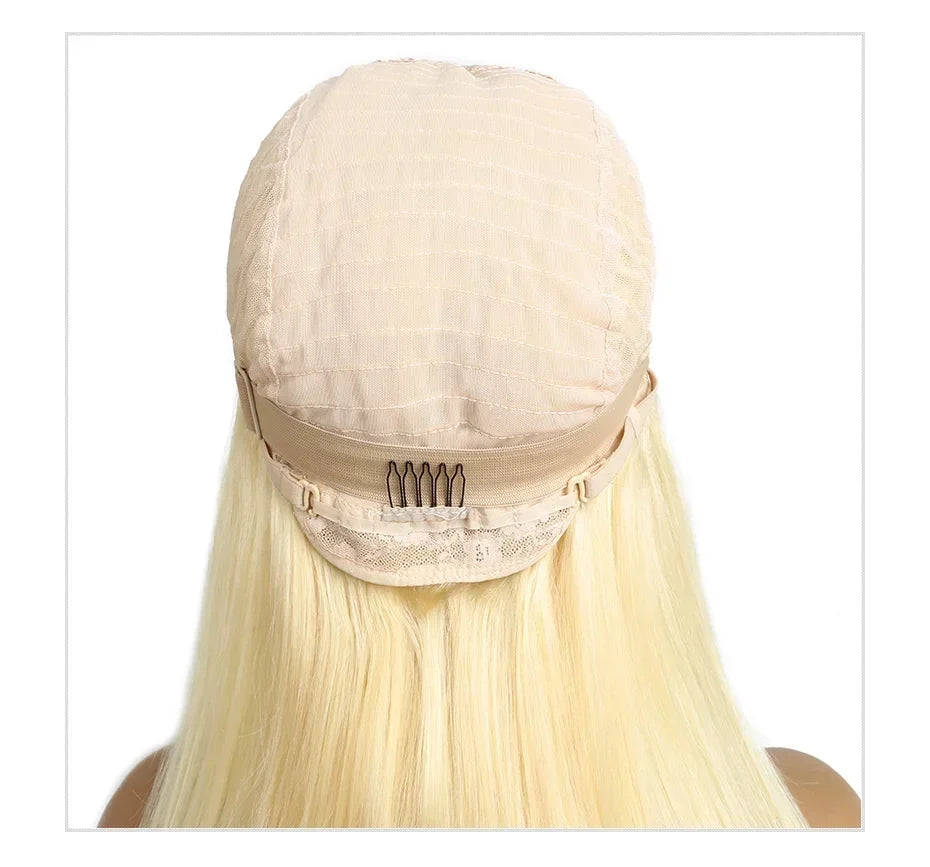 Blonde Preplucked Wigs 613 5x5 Transparent Lace Closure Wig Bone Straight Brazilian Remy Human Hair Lace Wigs For Black Women