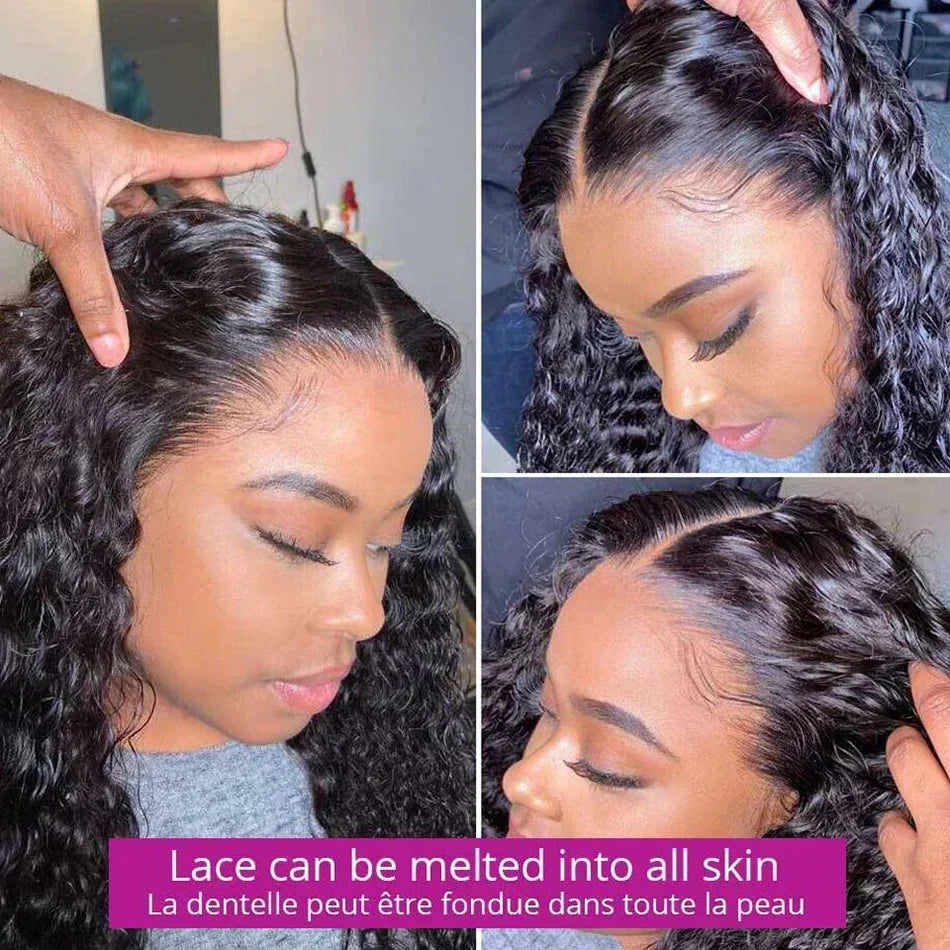 Deep Wave 13x4 13x6 HD Lace Frontal Wig 13x6 Brazilian Kinky Curly Human Hair Wigs Woman Lace Front Human Hair Wig Pre Plucked