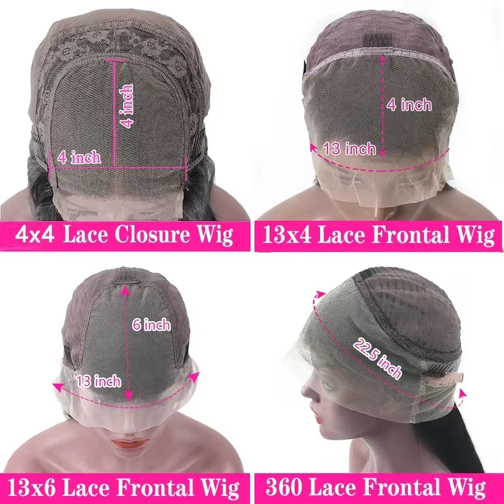 13x4 Chocolate Brown Lace Front Wigs 13x6 HD Transparent Lace Frontal Wig Colored Bleached Body Wave Human Hair Wigs For Women